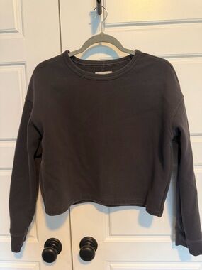 UpWest Black Cropped Crewneck Sweatshirt - Women